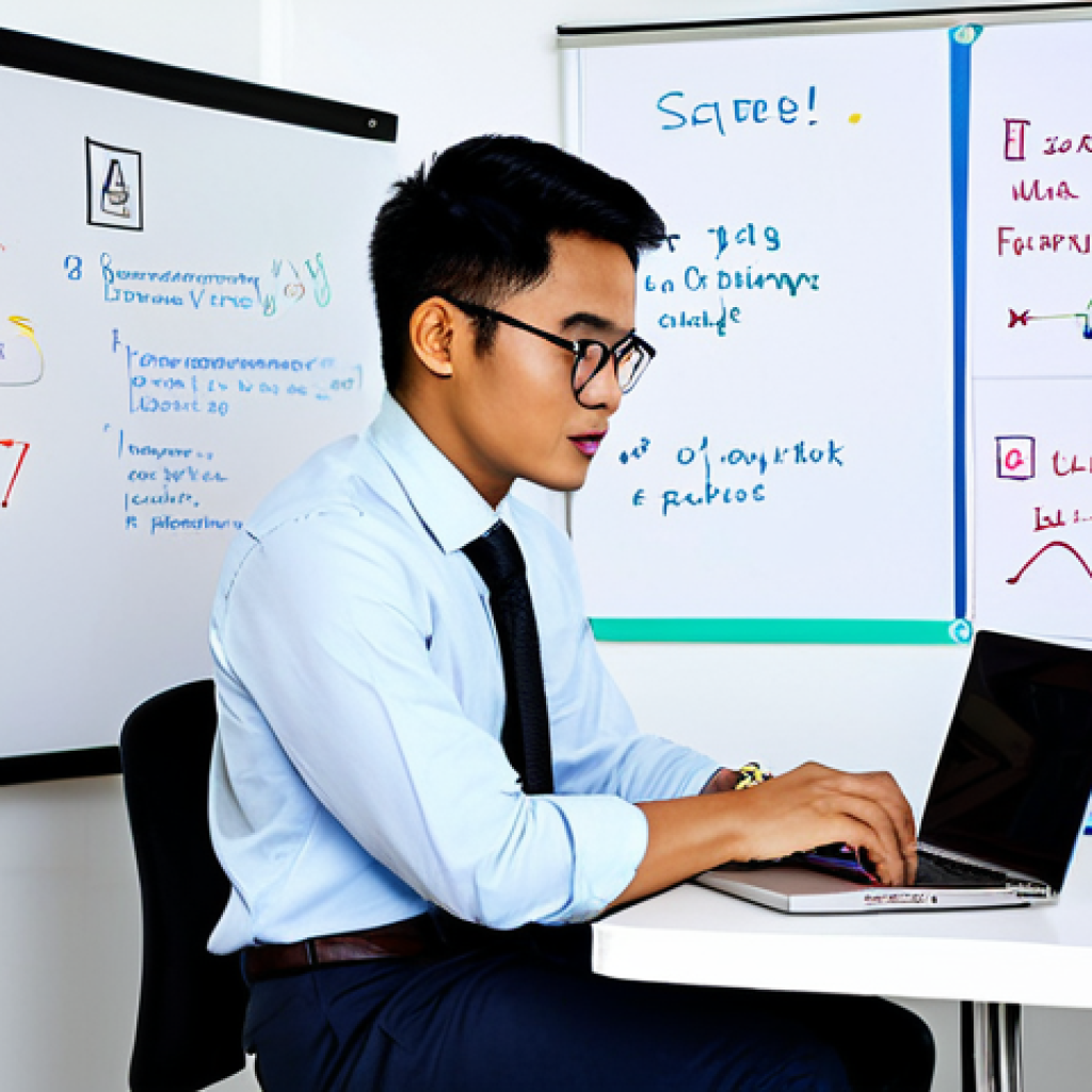 디지털 프리 존의 경제적 영향력 - DFZ Entrepreneur**
"A young Malaysian entrepreneur in a modern office setting, working on a laptop,...