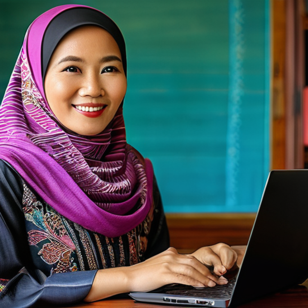 디지털 프리 존과 글로벌 시장 동향 - **Prompt 1: Empowering a Malaysian SME Entrepreneur for Global Reach**
    A vibrant, inspiring scen...