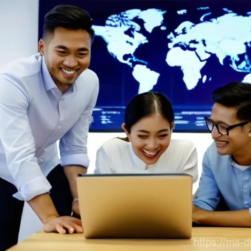 디지털 프리 존에서 성공적인 비즈니스 모델 - **Prompt:** A diverse group of Malaysian digital entrepreneurs, including men and women of various e...